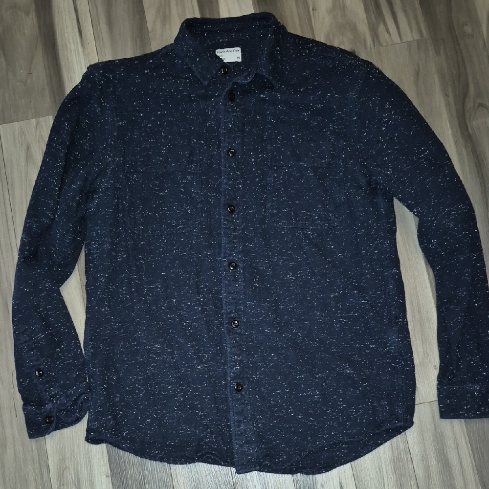 Mens Frank & Oak Organic Cotton Thicker Button Up Size M